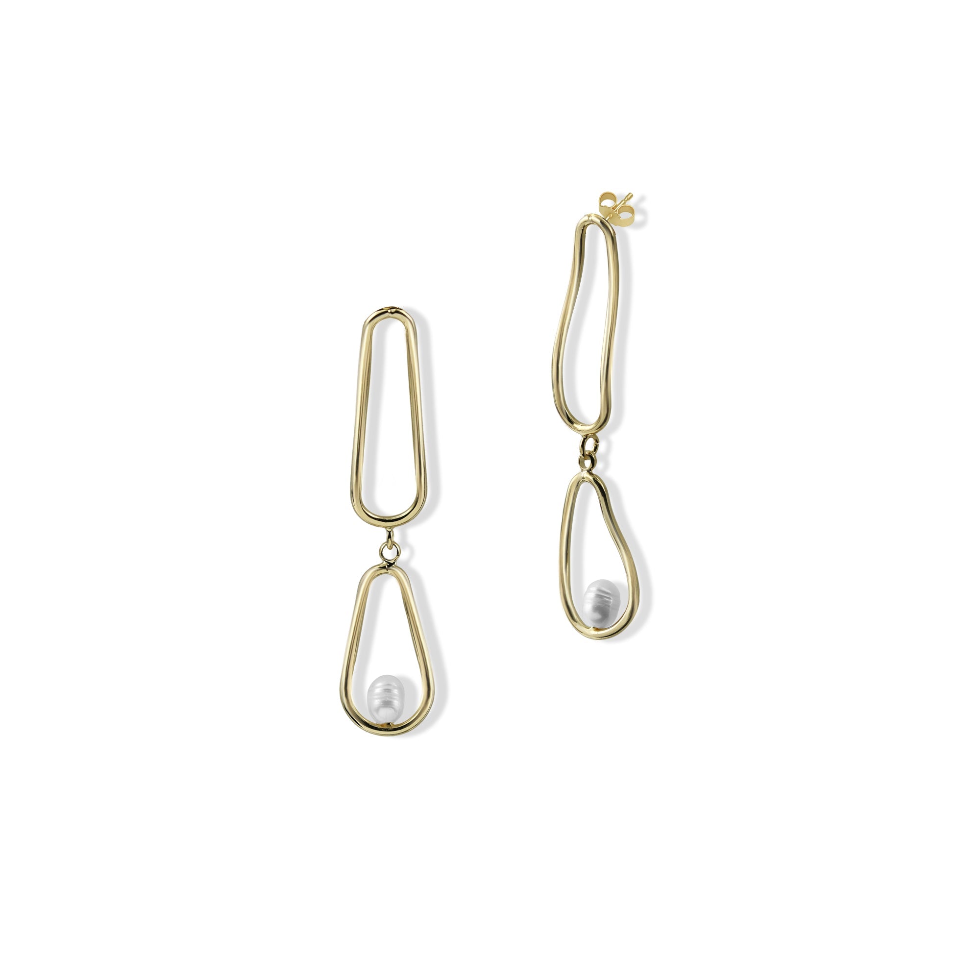The Costa Pearl Earring | 18K Yellow Gold-Plated