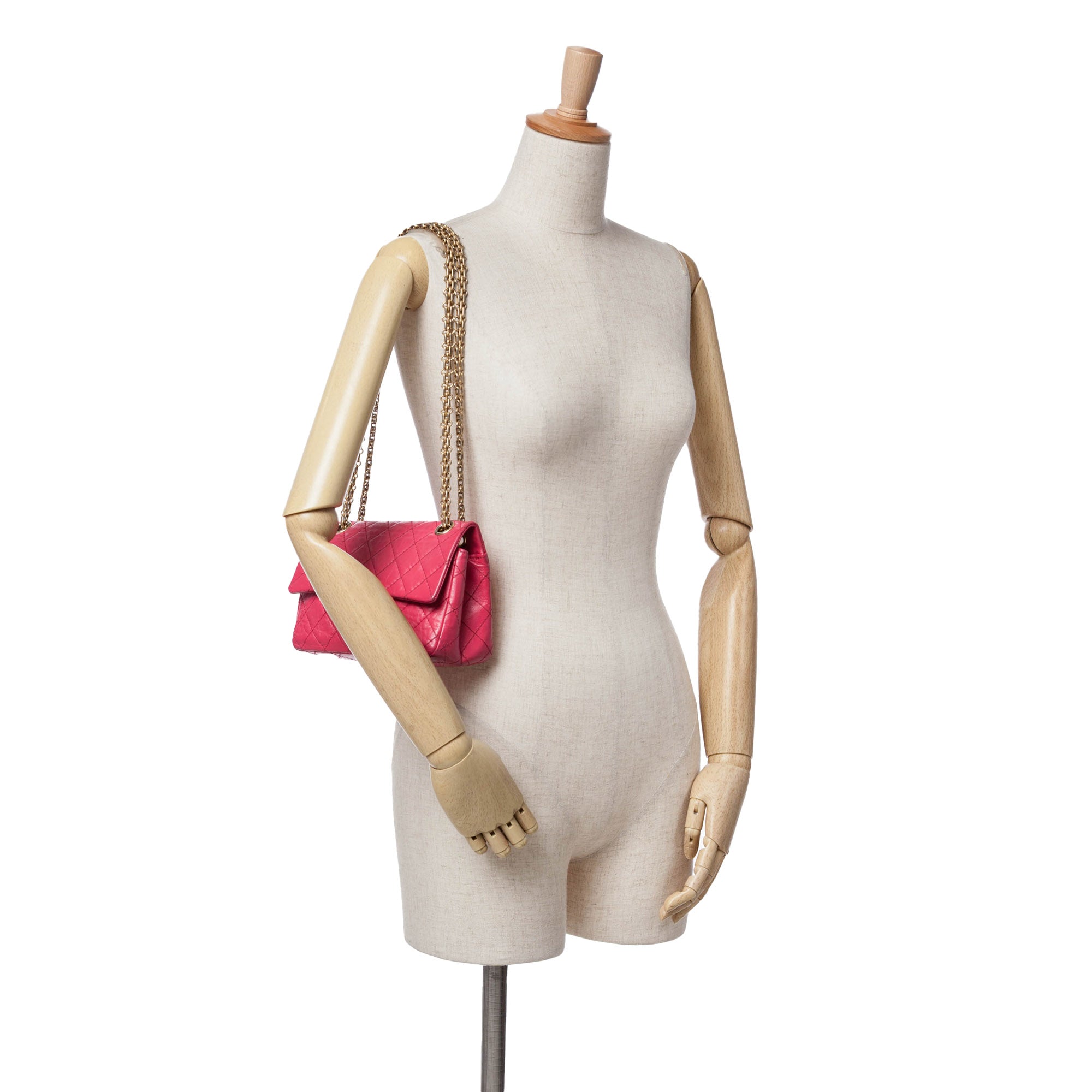 Chanel | Pre-Owned Mini Reissue 2.55 Calfskin Flap | Pink/Dark Pink