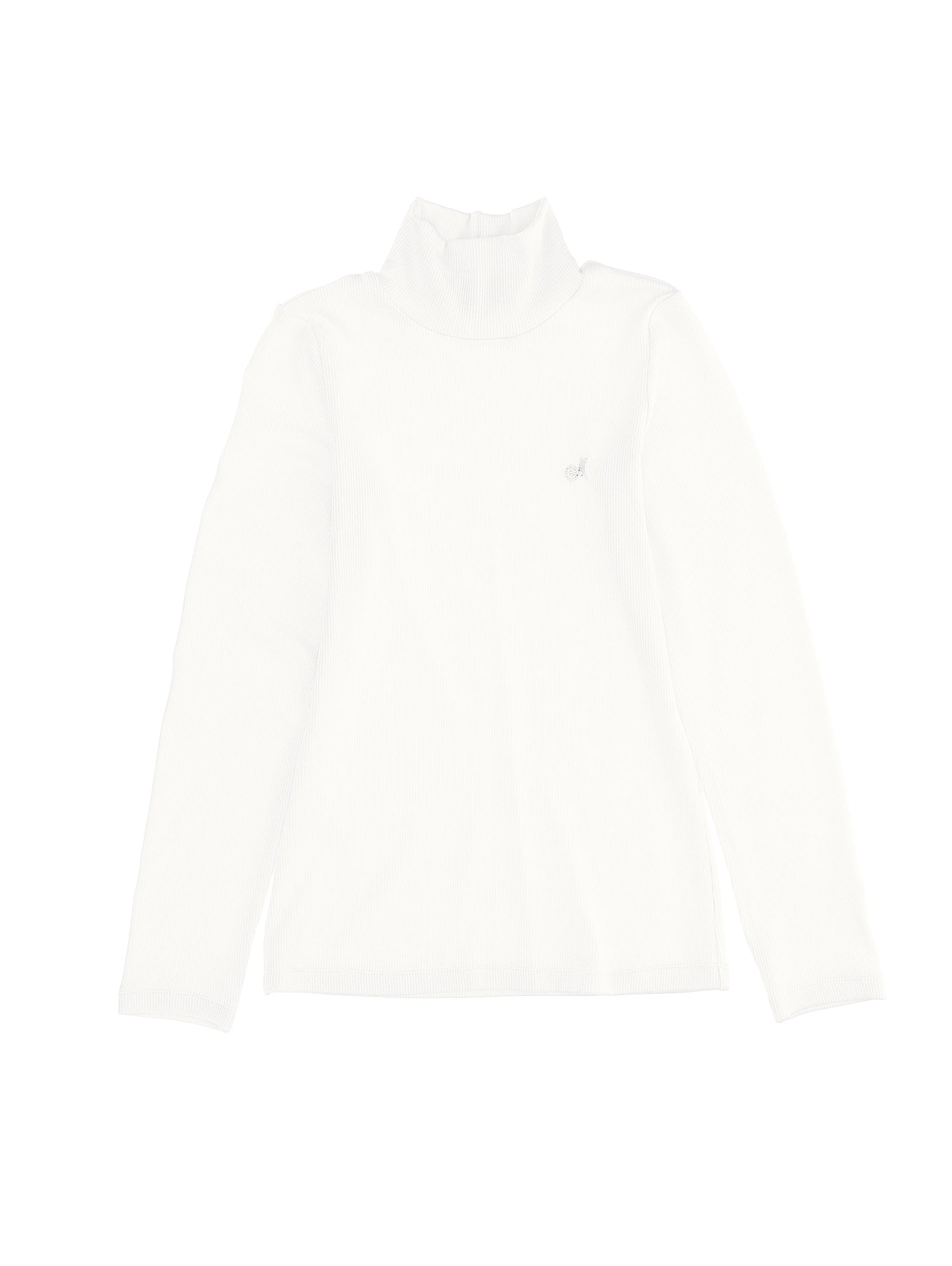 Girls | Ribbed Viscose  Turtleneck | Cream