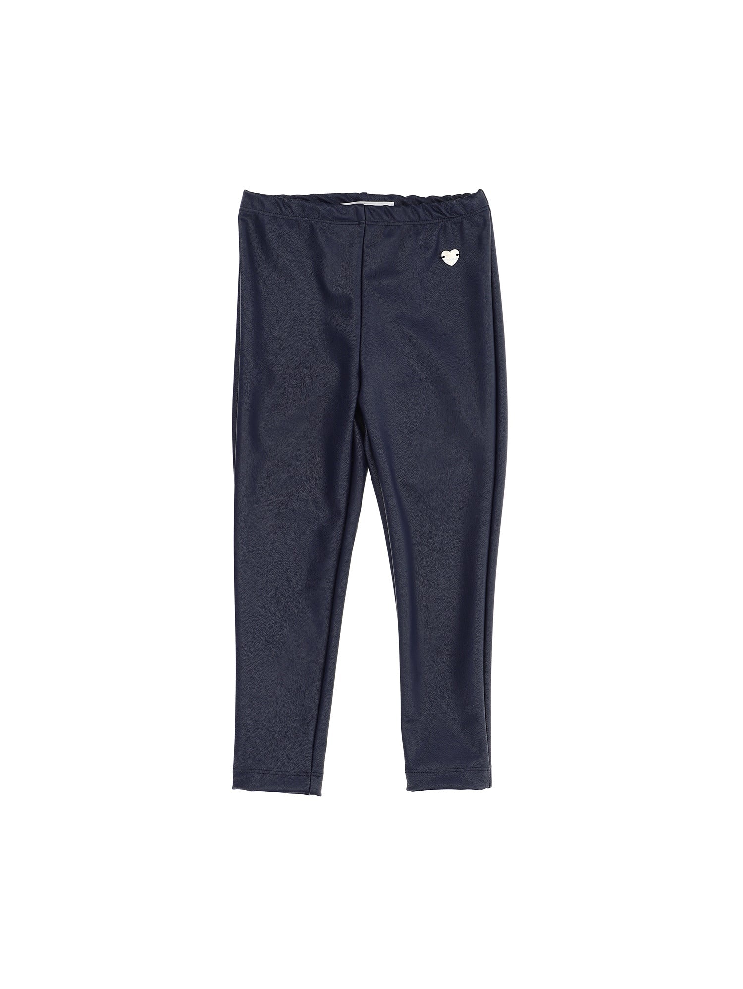 Girls | Coated Fabric Leggings | Dark Blue