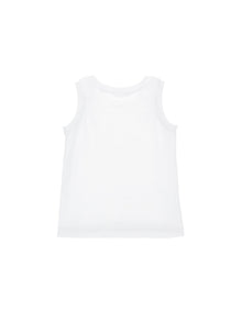 Girls | Ribbed Viscose Tank Top | White