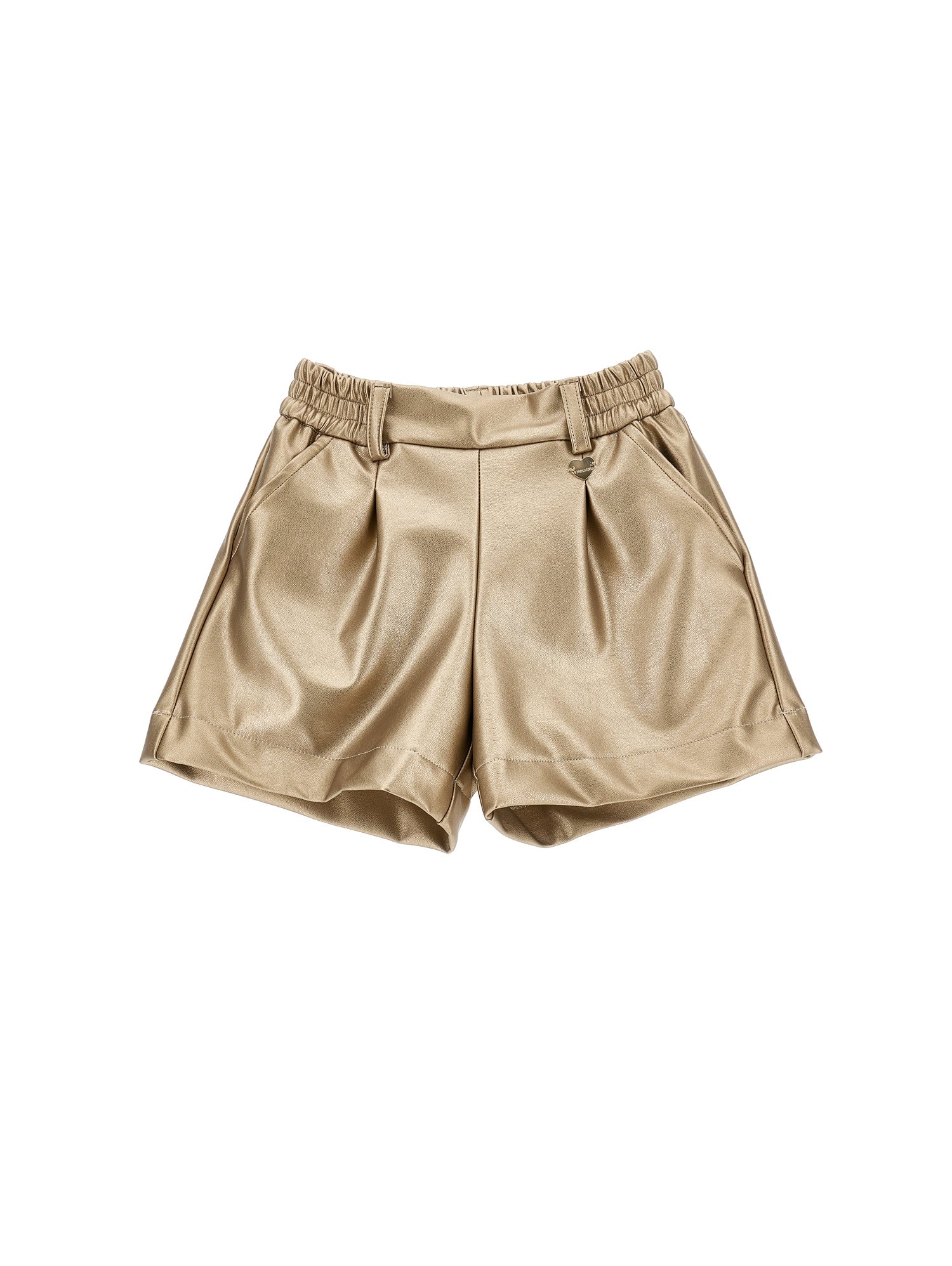 Girls | Coated Fabric Shorts | Gold