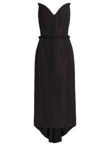 Women | Markarian | Lottie Silk Faille Strapless Dress | Black