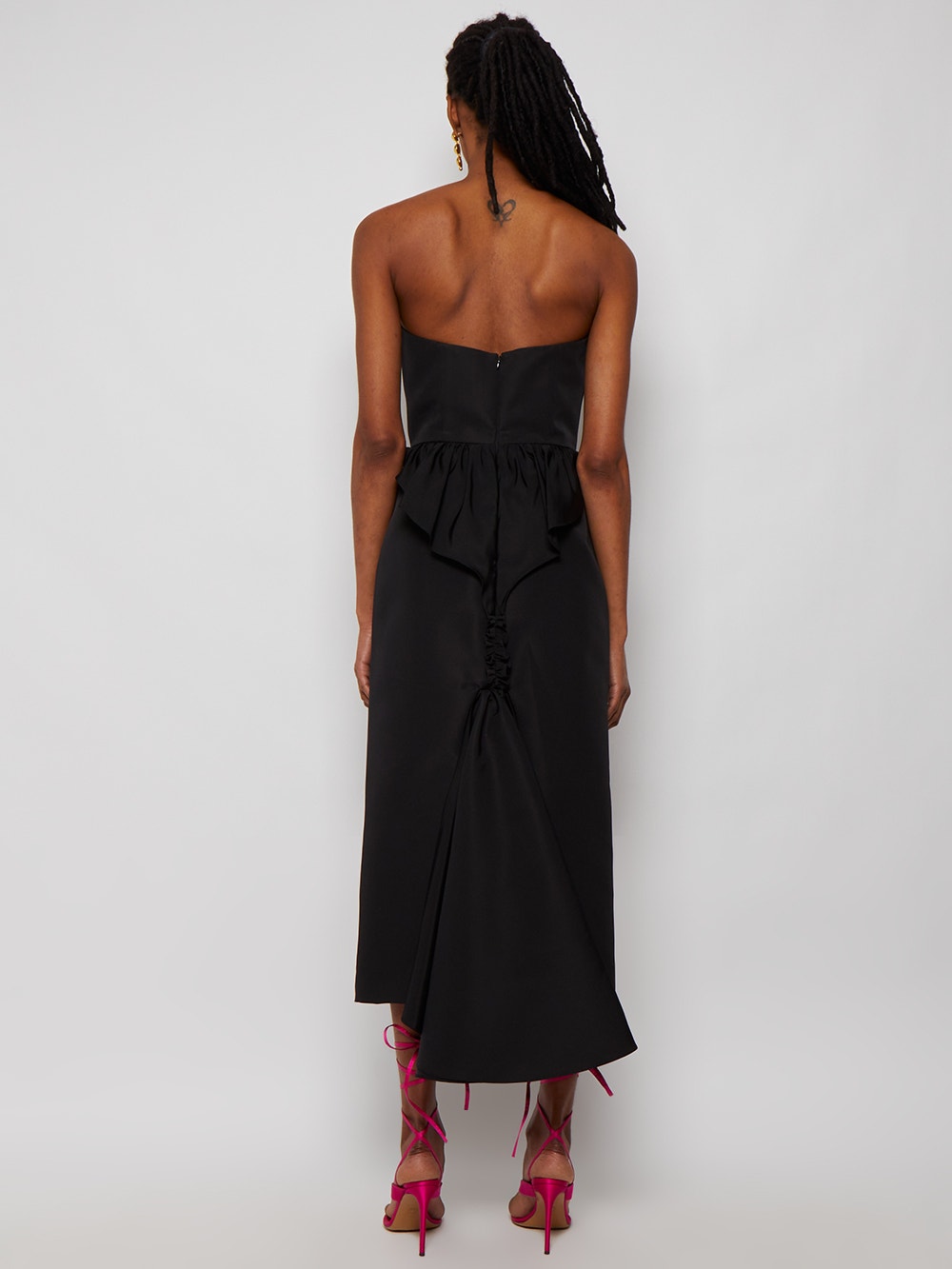 Women | Markarian | Lottie Silk Faille Strapless Dress | Black