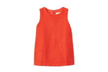 Girls | Organic Cotton Corduroy Dress | Dark Coral