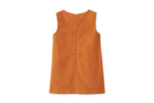 Girls | Organic Cotton Velvet Dress | Raw Sienna