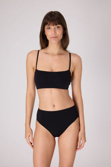 Essential High Waist Bikini Bottom | Black