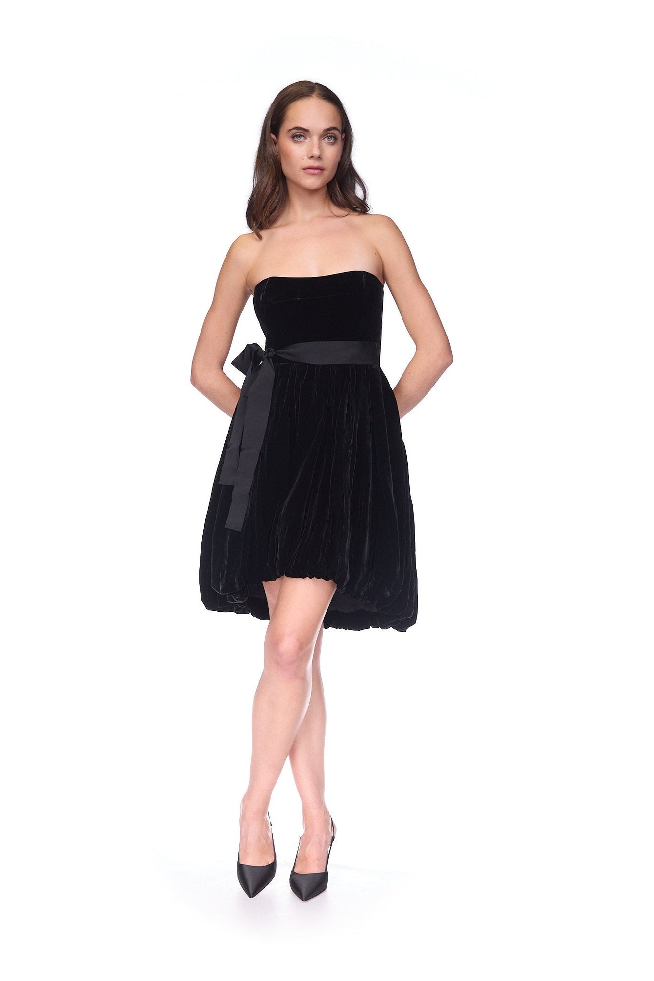 Veronica Dress | Black Velvet