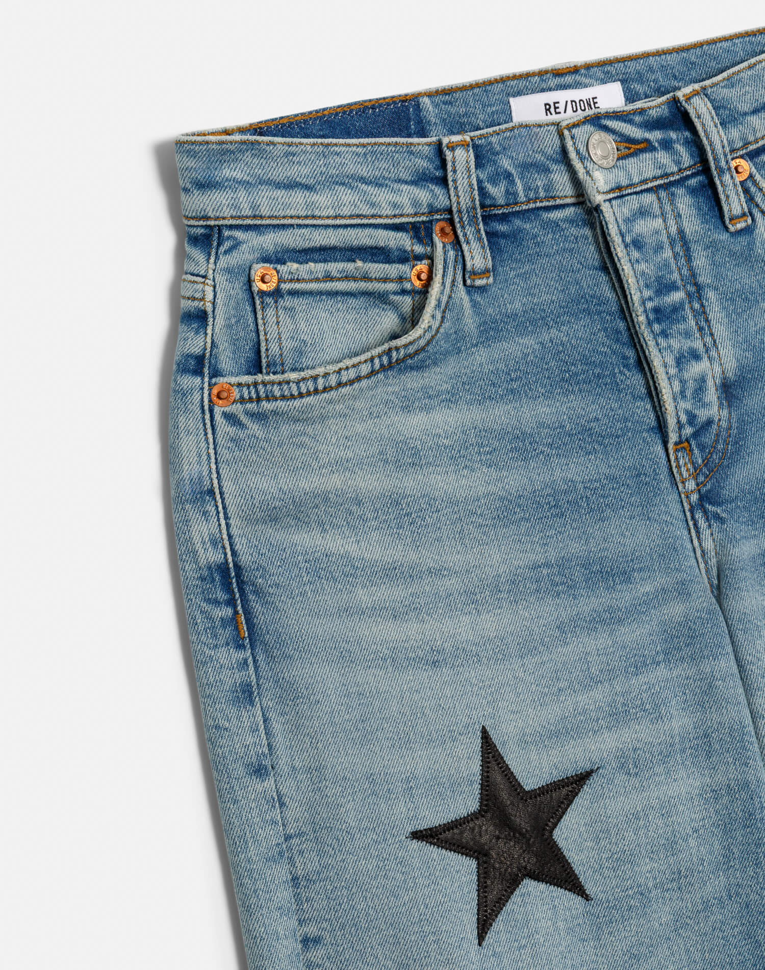 Womens | Comfort Stretch Mid Rise Wide Leg | Opal Indigo Star