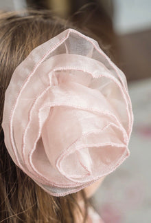Girl | Vivian Dusty Organza Flower Hair Clip | Pink