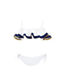 Girls | Mariniere Stretch Bikini | White/Blue