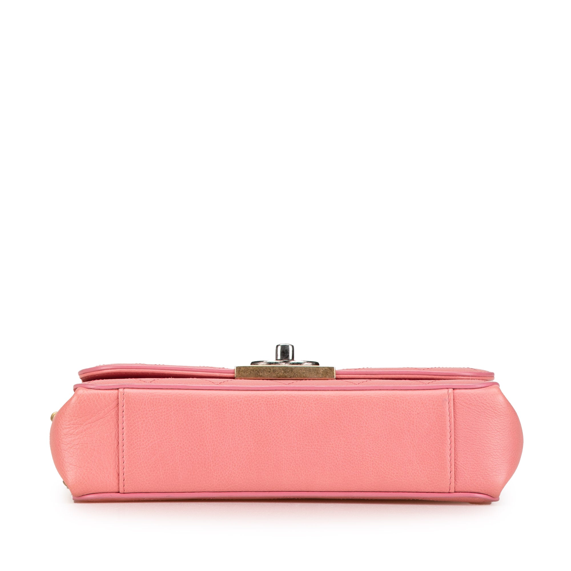 Chanel | Pre-Owned Quilted Calfskin Straight Lined Flap - II | Pink