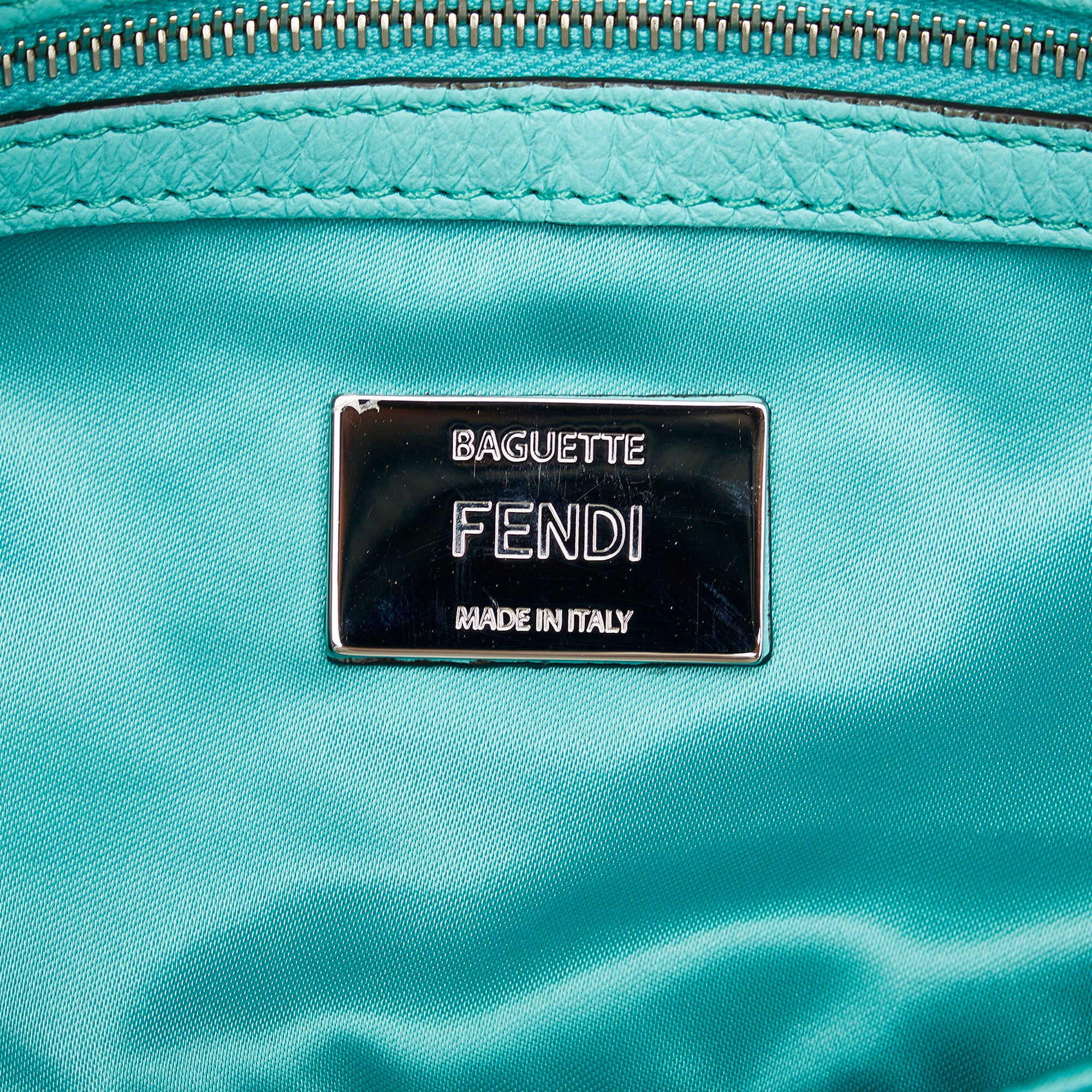 Fendi Pre-Owned Nylon Multipocket Baguette | Women | Blue x Turquoise