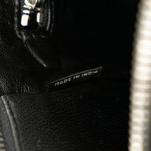 Prada | Pre-Owned Woven Goatskin Madras Zip Clutch | Brown