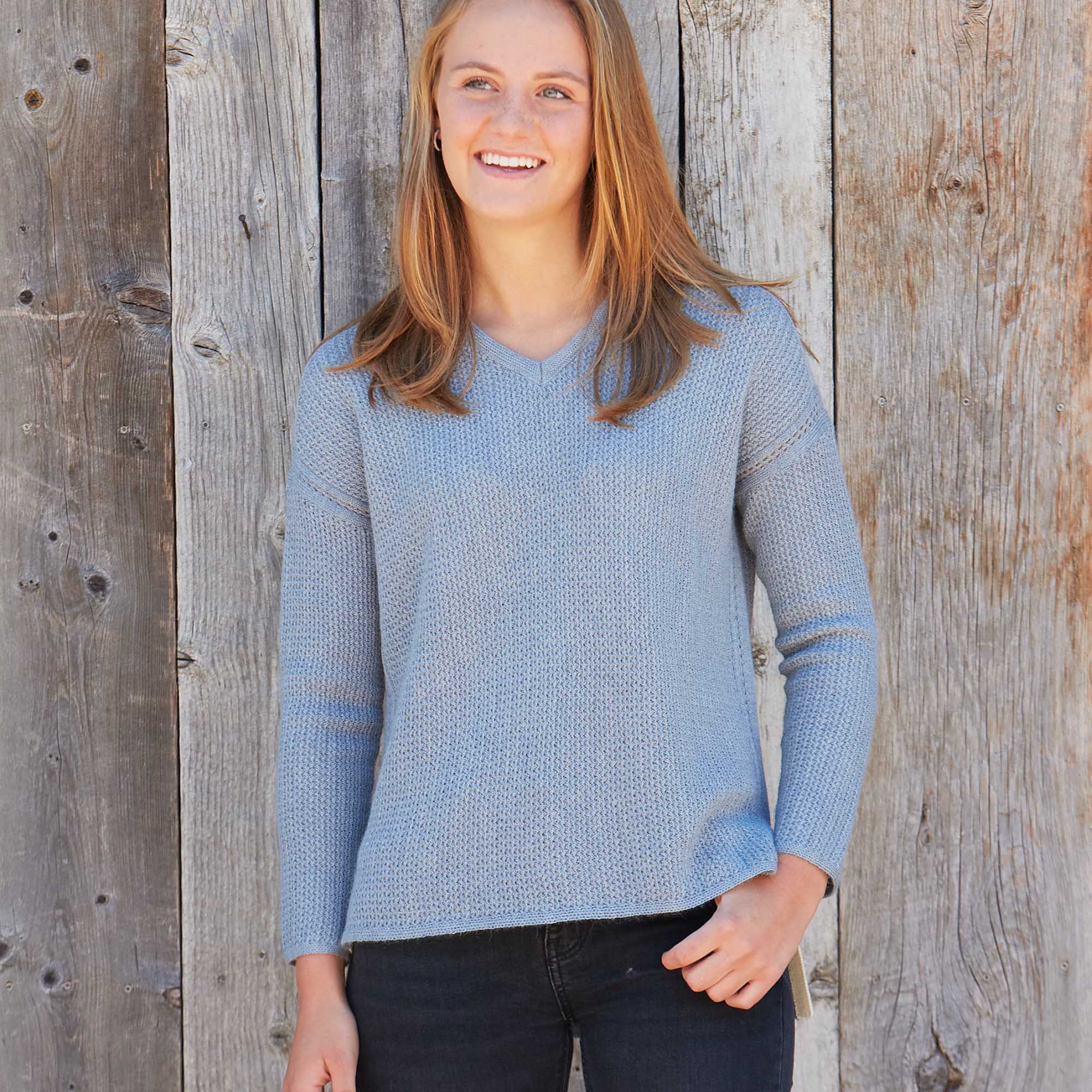 Women | Zoe Sweater | Chambray / Ivory