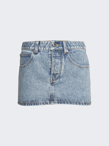 Women | alexanderwang | Hotfix Denim Skirt | Vintage Light Indigo