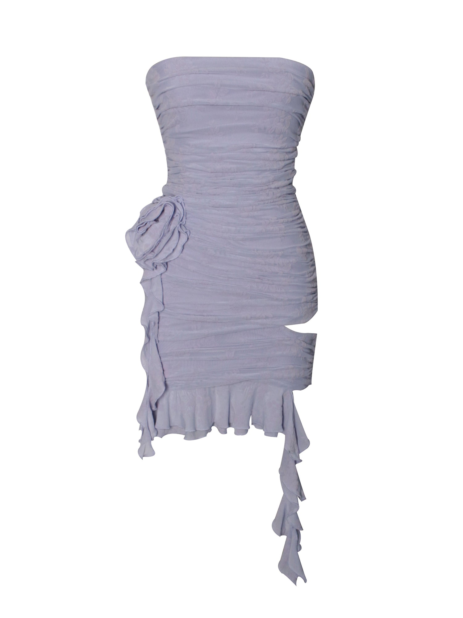 Talulla Ruffle Draping Cutout Dress | Light Orchid