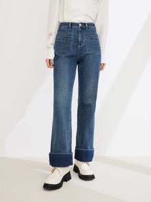 Long-staple Cotton Slim Jeans | Blue