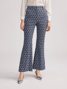 Retro Flared Pants | Blue