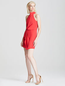 Harlow Mock Neck Dress - Halston
