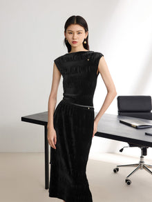 EP YAYINGWaist-Cinched Base Layer Top | Black