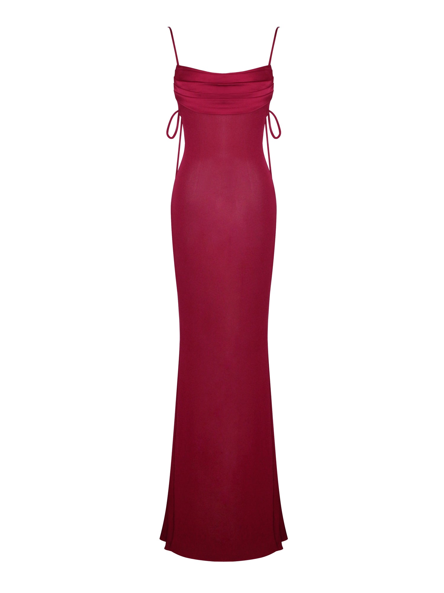 Tatiana Rayon Backless Maxi Dress | Burgundy