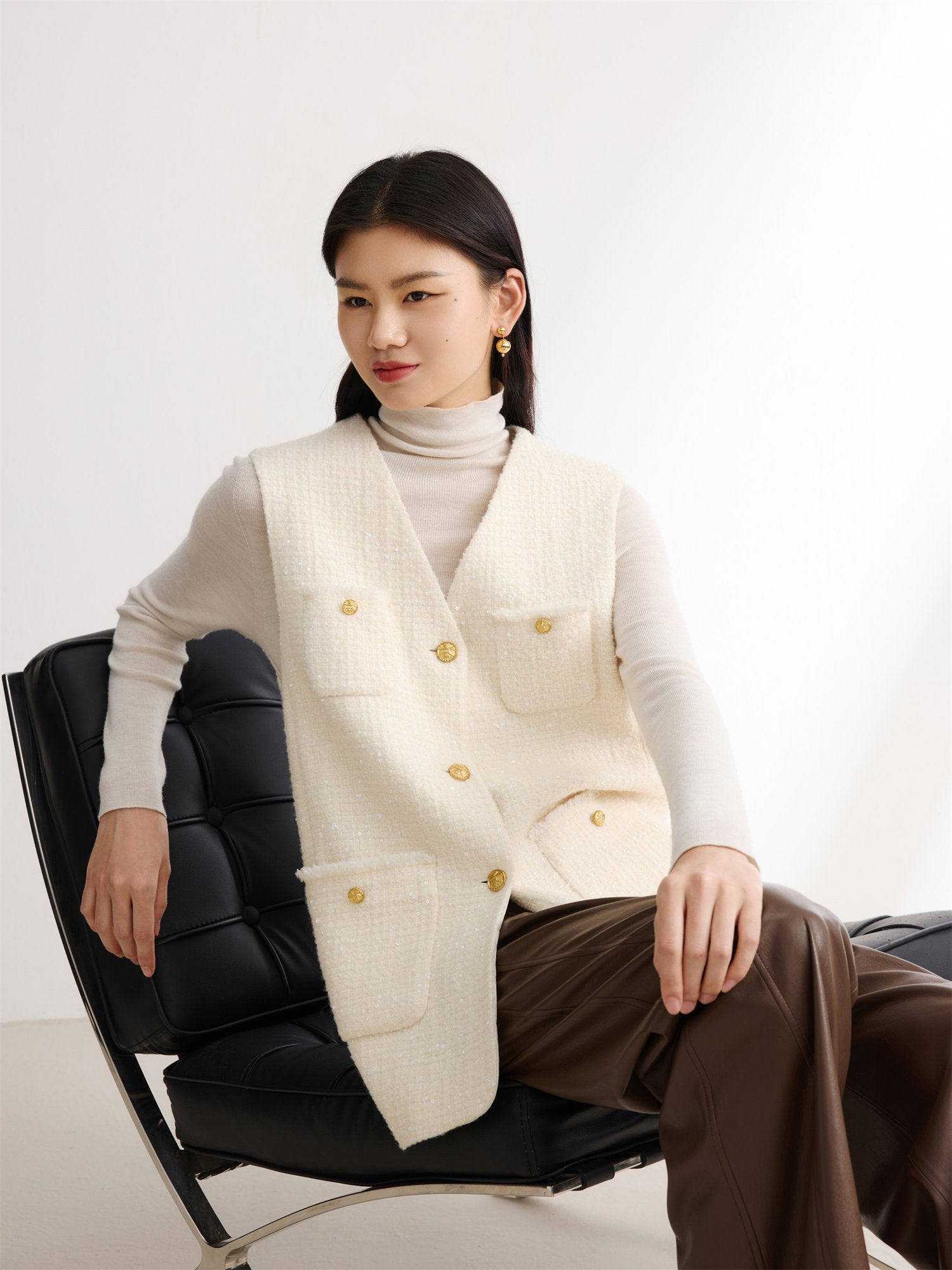 Yak Wool Vest | White