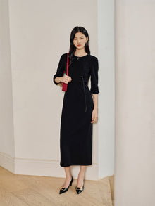 Elegant Fitted Dress | Black