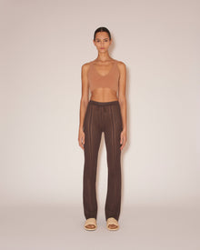 Womens | Gabin Paper Crochet Pants | Brown