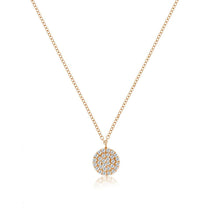 14Kt Yellow And White Gold Diamond Disc Necklace | White Gold