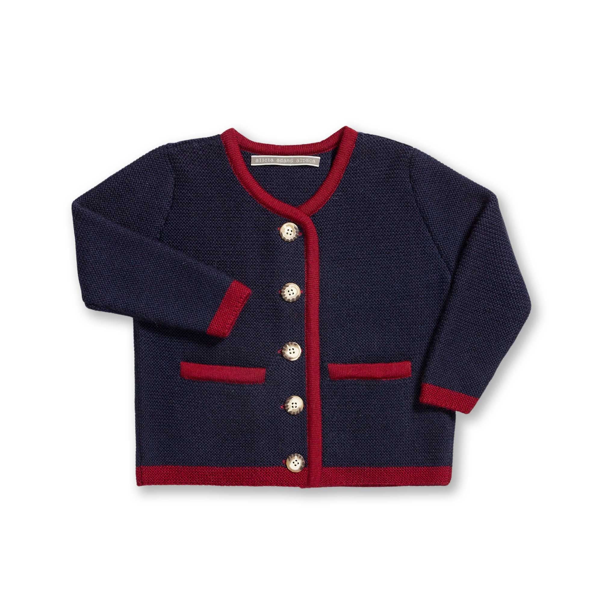 Kids | Salzburg Cardigan | Navy / Scarlet