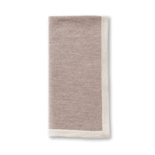 Border Baby Blanket | Light Taupe / Ivory