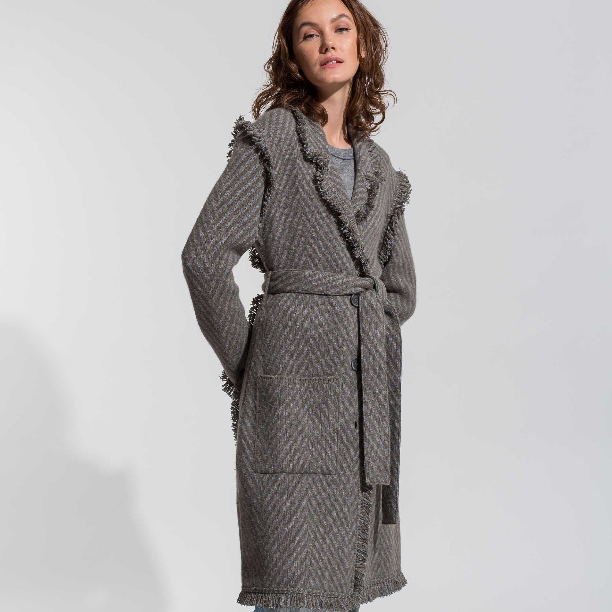 Women | Ivy Coat | Moss / Dark Grey