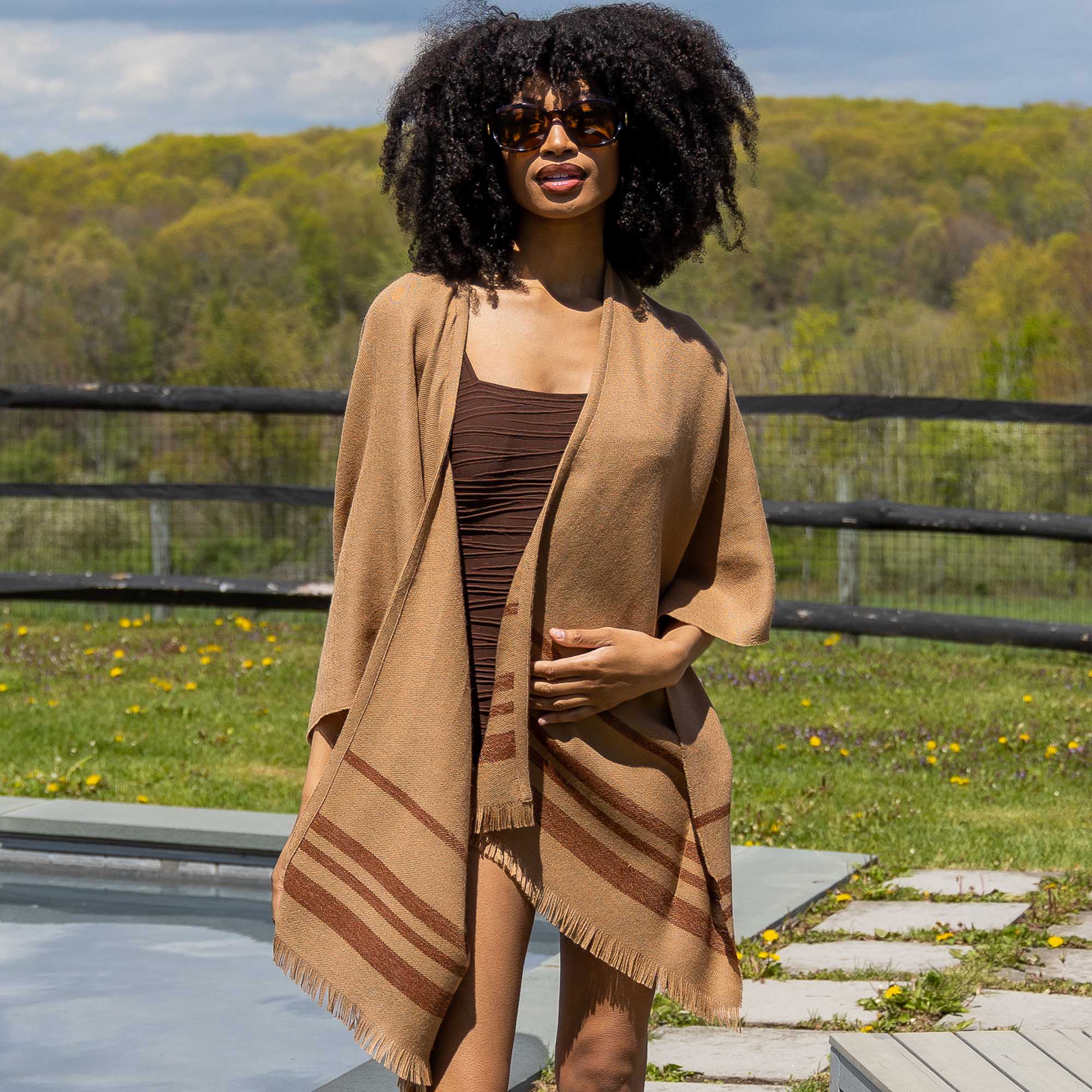 Women | Sail Kimono | Cognac / Cafe