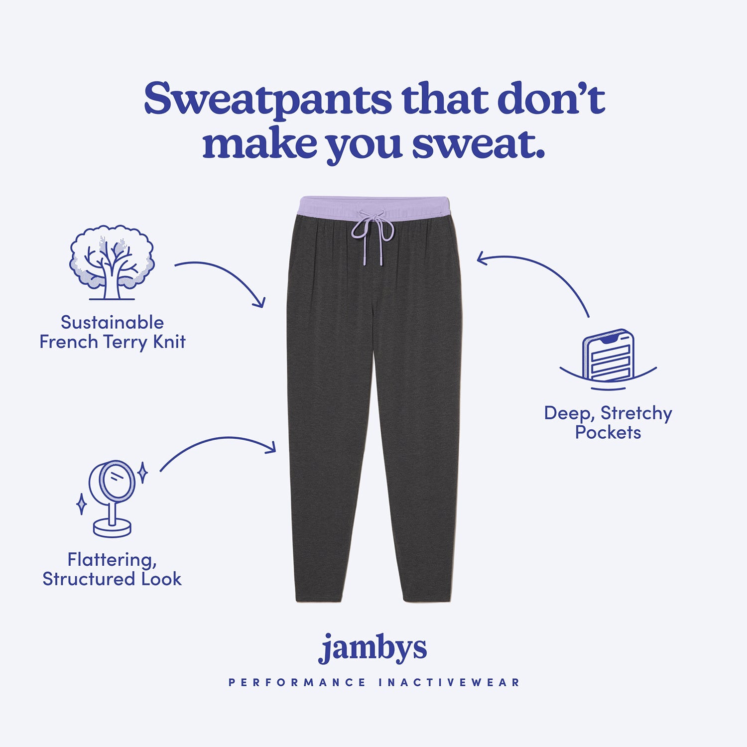 Modal French Terry Long House Shorts | Gray/Lavender