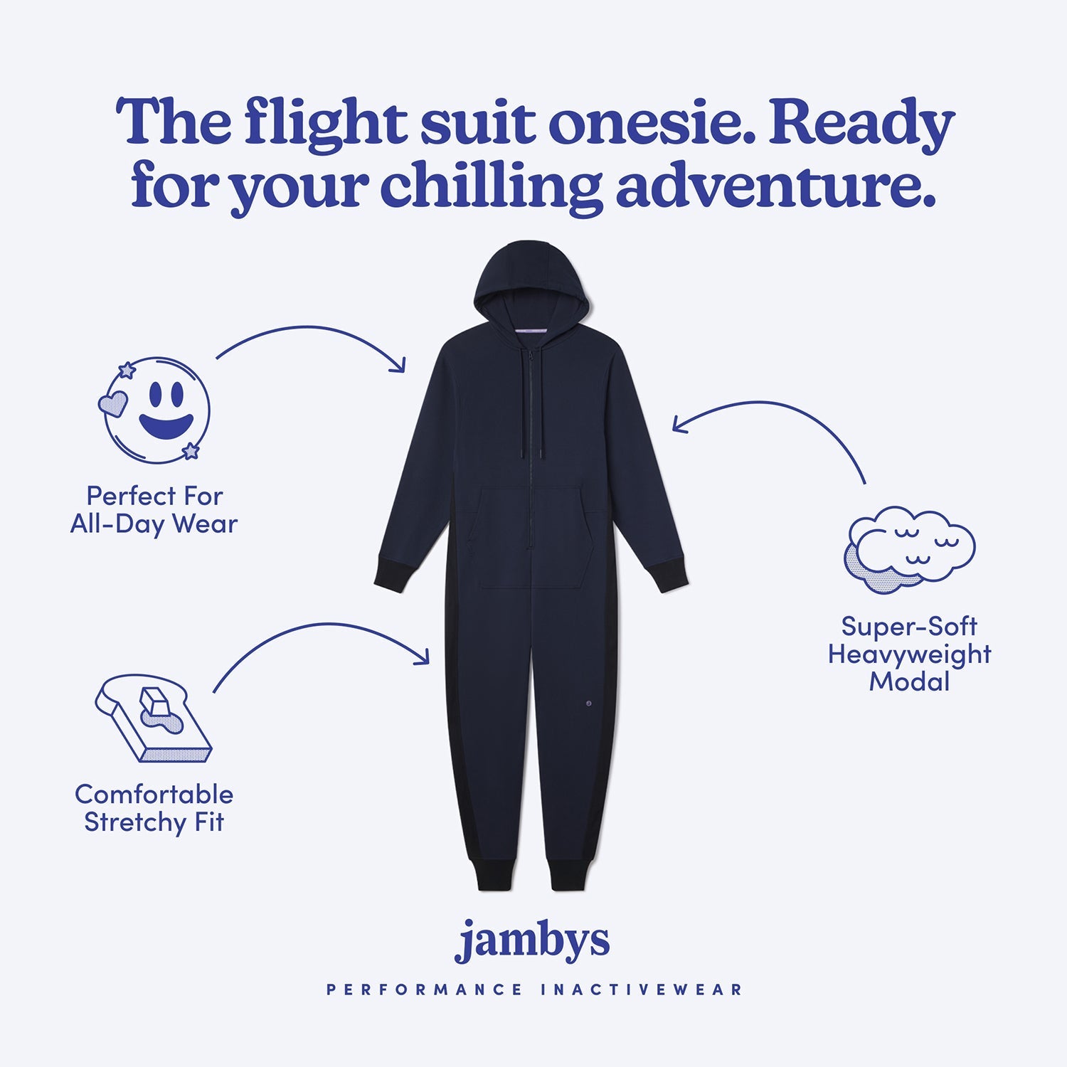 Modal French Terry Onesie | Navy