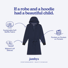 Modal Waffle Spa Robe | Navy