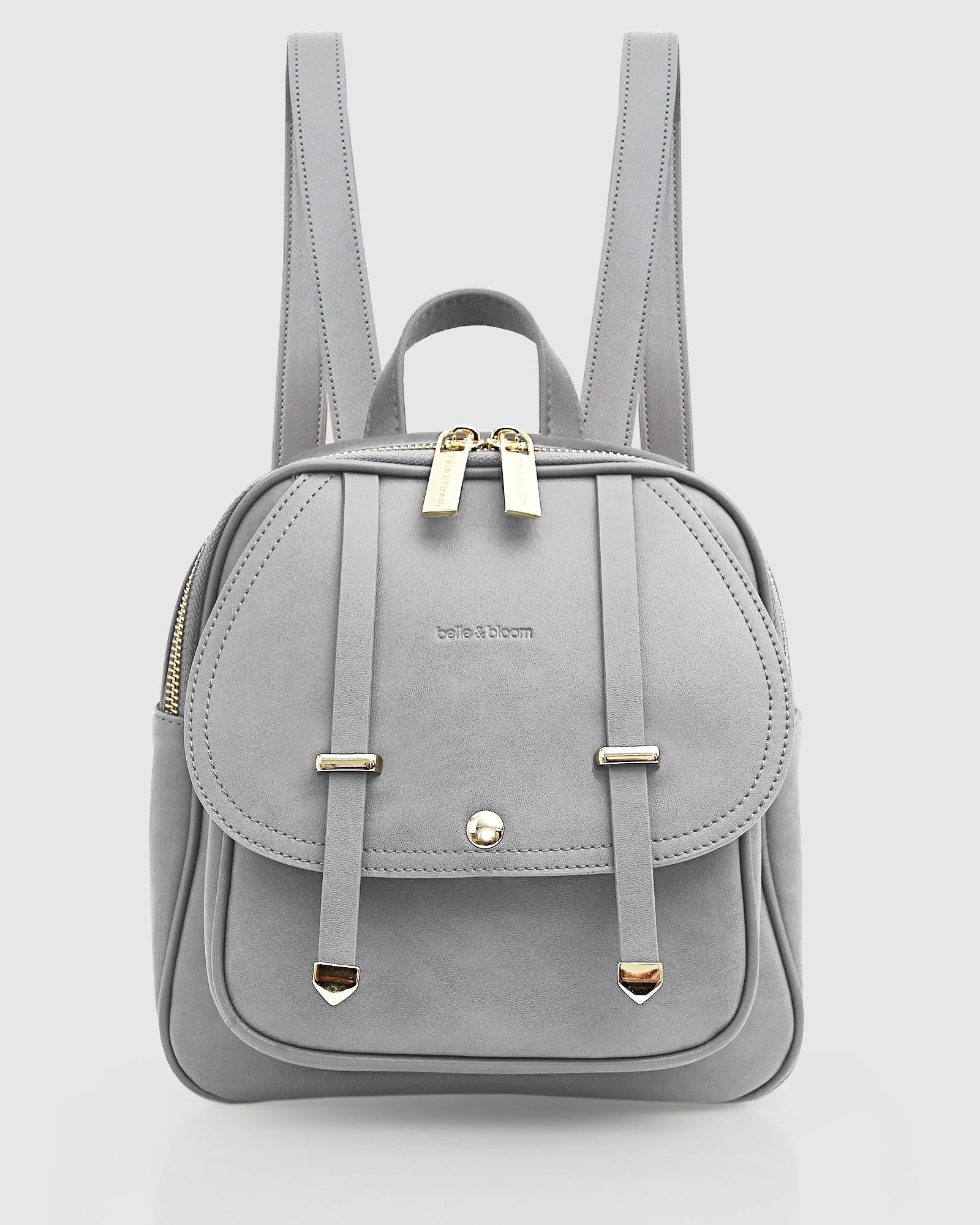 Women | Camila Leather Backpack | Grey
