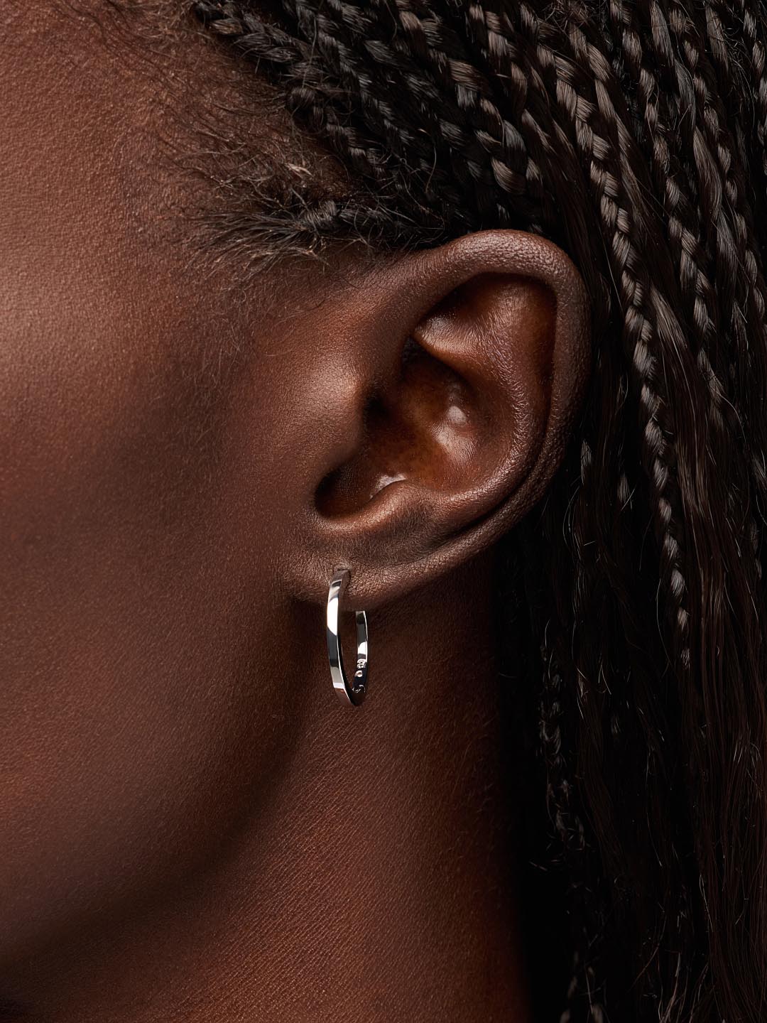 Rhodium Plated Hoop Earrings For Women Ana Luisa Huggie Hoops Medium Silver