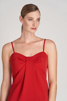Halston | Kenia Dress In Stretch Crepe | Halston Red
