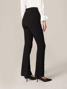 High-Waisted Bottom Cut Pant | Black