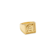 The Old English Square Signet Ring | Gold Vermeil | Size 7