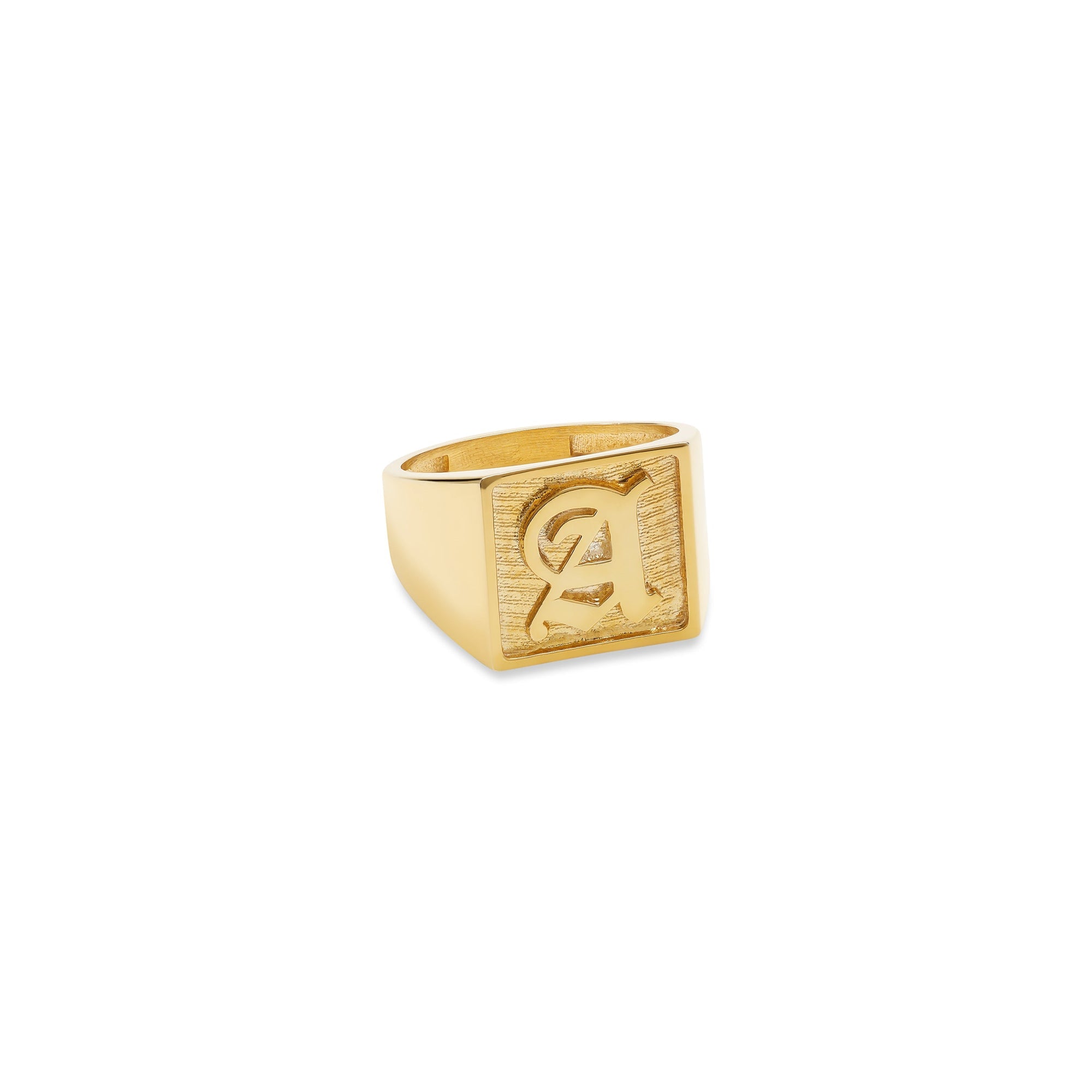 The Old English Square Signet Ring | Gold Vermeil | Size 6