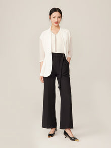 Straight Wide Leg Pant | Black