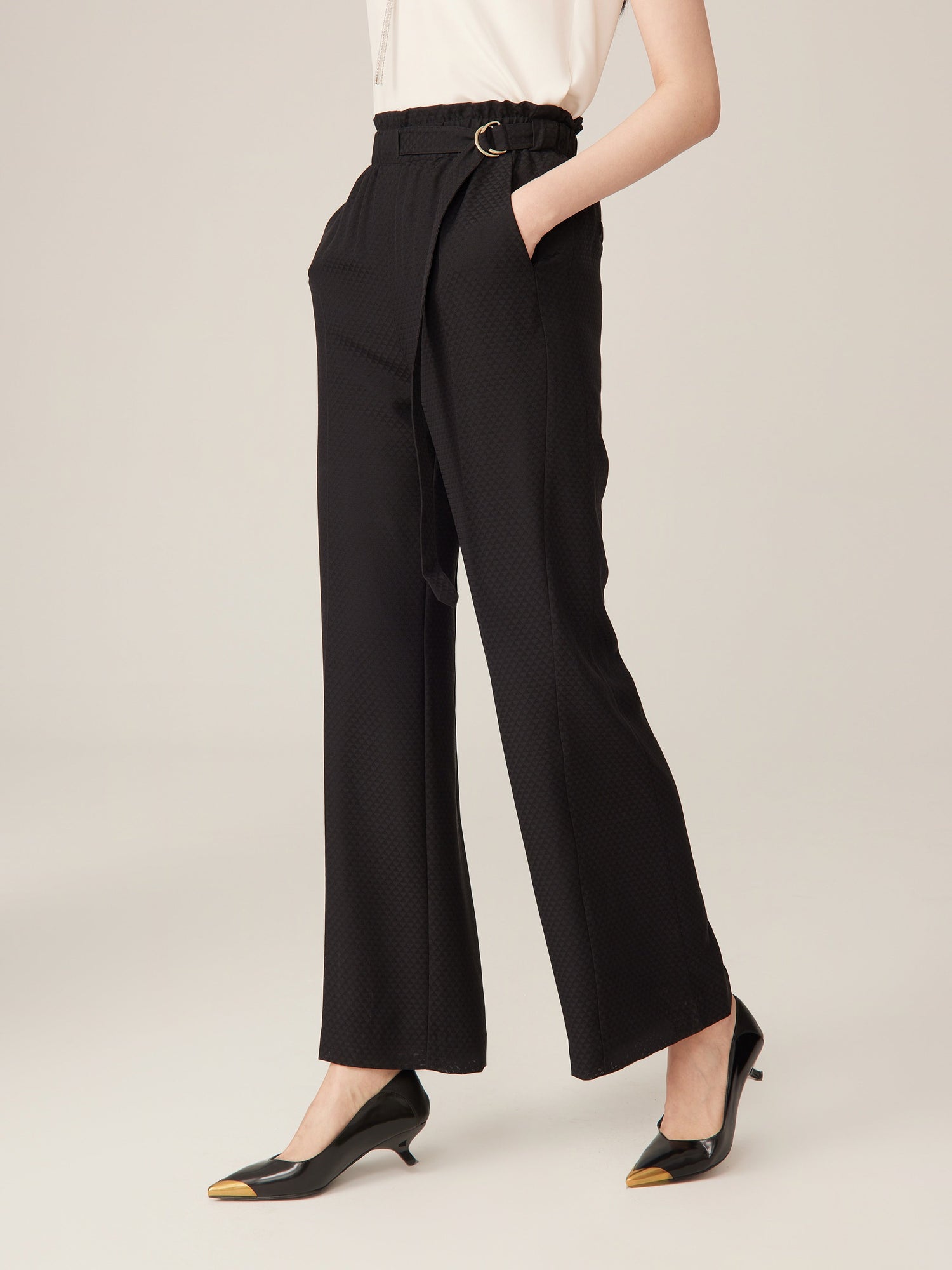 Straight Wide Leg Pant | Black