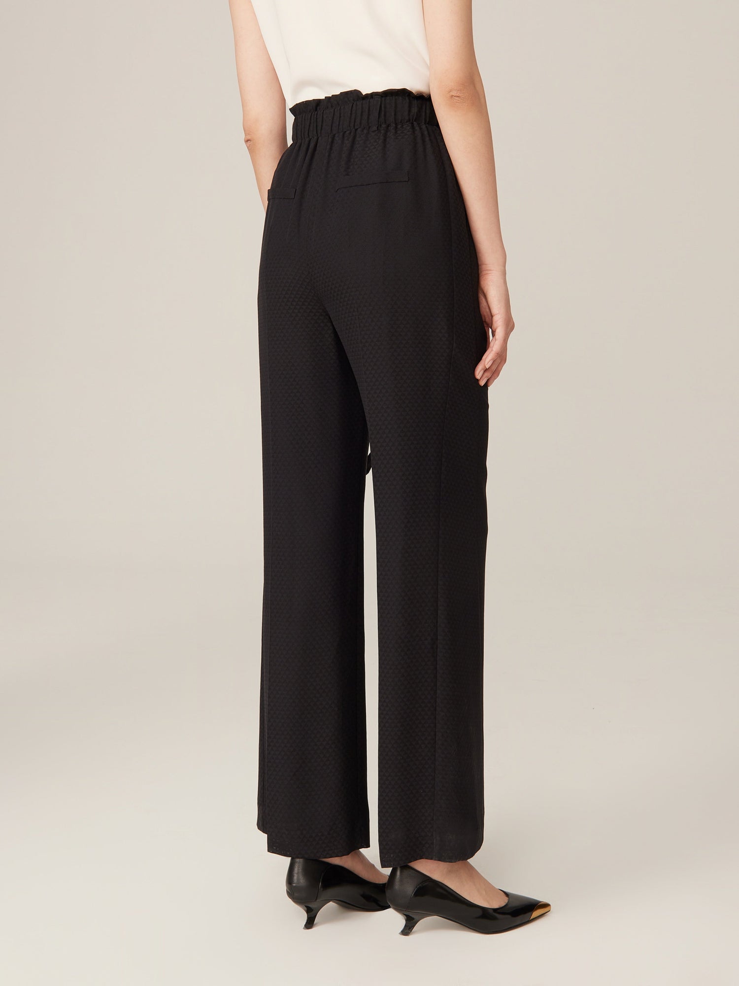 Straight Wide Leg Pant | Black
