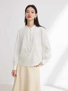Pleated Blouse | White