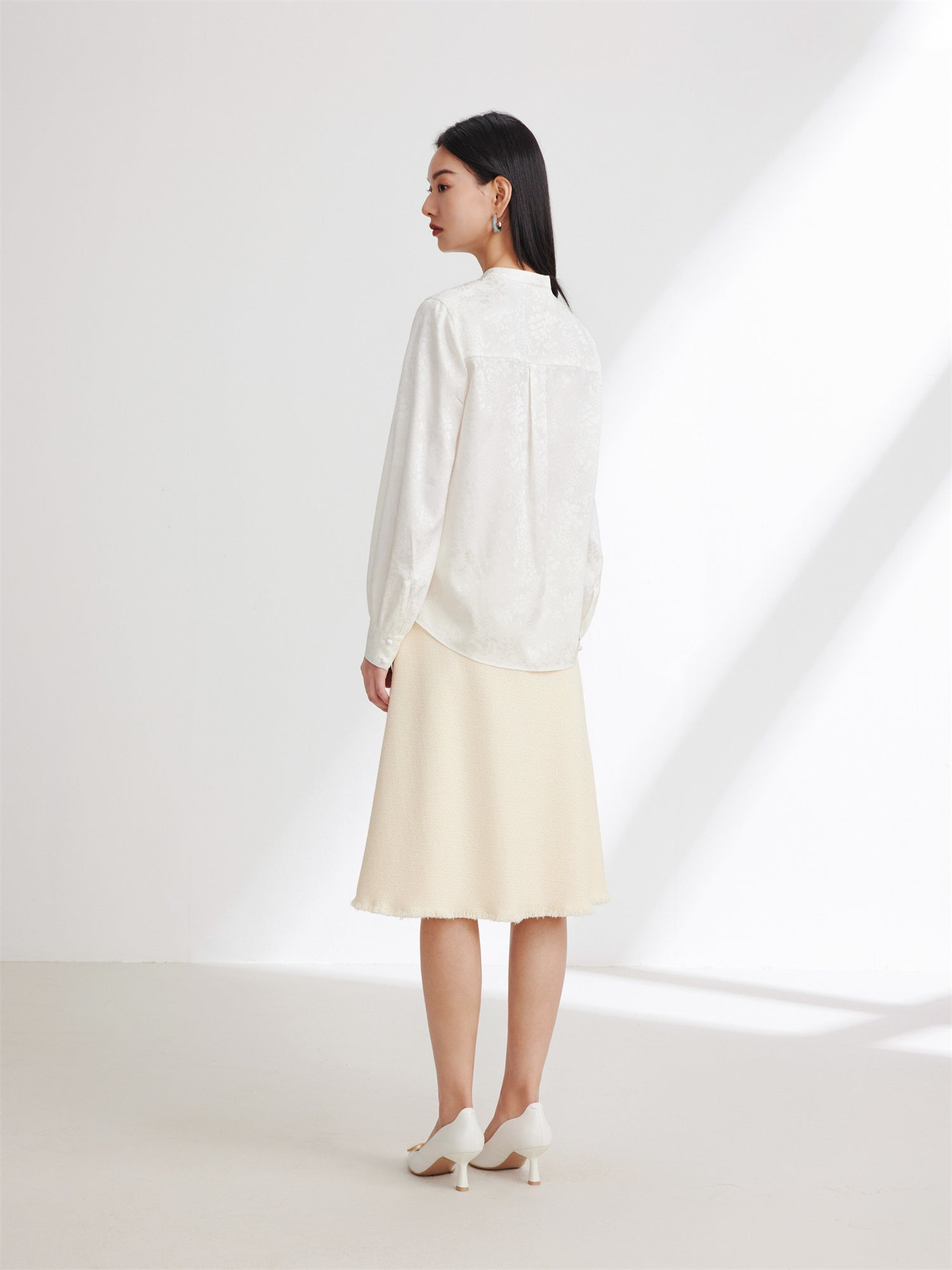 Pleated Blouse | White