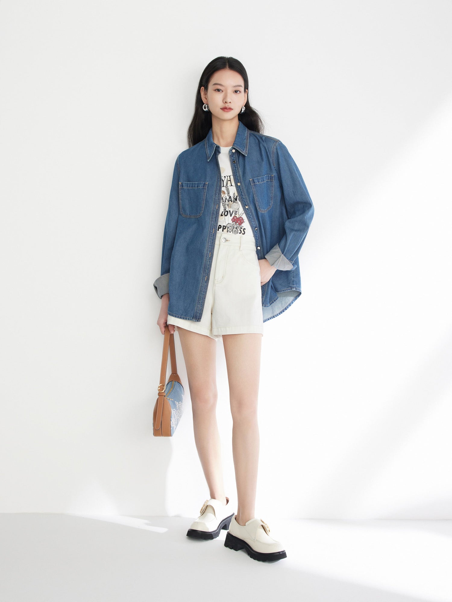 Denim Shorts | White