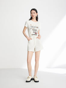 Denim Shorts | White